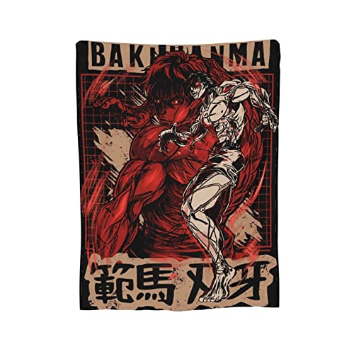 Baki The Grappler Ultra-Soft Micro Fleece Blanket Super Soft Throw Blanket Flannel Fleece Blanket for Couch Bed Sofa Travelling Camping 80"x60"