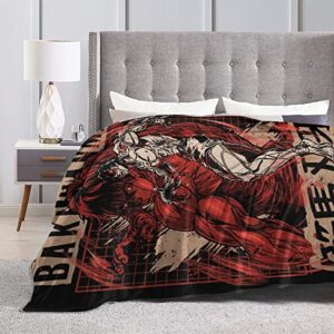 Baki The Grappler Ultra-Soft Micro Fleece Blanket Super Soft Throw Blanket Flannel Fleece Blanket for Couch Bed Sofa Travelling Camping 80"x60"