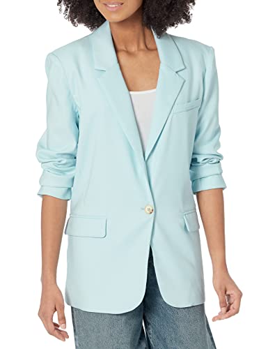 Steve Madden Apparel Women's Kaira Blazer, Light Blue, Medium