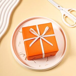 RUSPEPA Orange Matte Wrapping Paper - Solid Color Pearly - luster Paper Perfect for Wedding, Birthday, Christmas, Baby Shower -17.5 Inches X 32.8 Feet