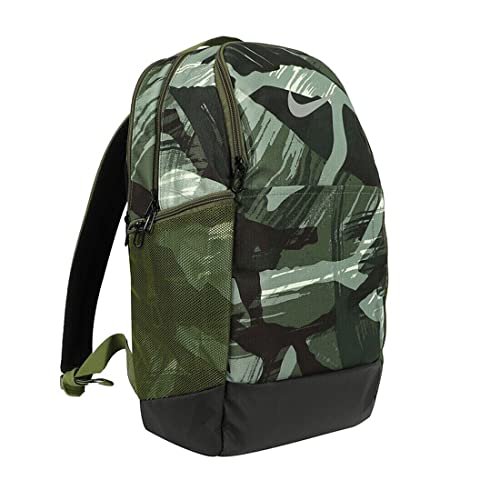 Nike Brasilia Medium Training Backpack (Medium Olive/Black/Particle) Grey) Medium 24L