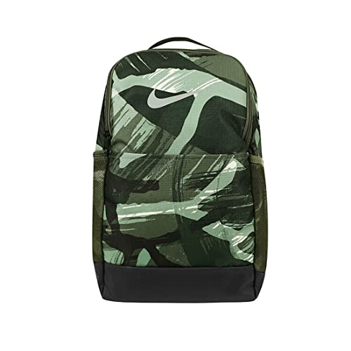 Nike Brasilia Medium Training Backpack (Medium Olive/Black/Particle) Grey) Medium 24L