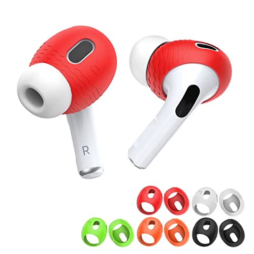 5 Pairs for AirPods Pro 2 Ear Tips Covers [Fit in The Charging Case] TOLUOHU Silicone Anti-Slip Ear Tips Covers Compatible with Apple AirPods Pro 2nd Generation 2022 [5 Color]