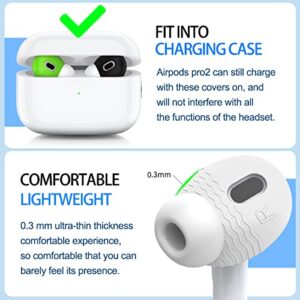 5 Pairs for AirPods Pro 2 Ear Tips Covers [Fit in The Charging Case] TOLUOHU Silicone Anti-Slip Ear Tips Covers Compatible with Apple AirPods Pro 2nd Generation 2022 [5 Color]