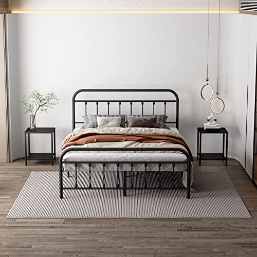 Kujielan Metal Platform Bed Frame - Stylish Simplicity Twin XL Bed Frame with Headboard and Footboard Bed Frame,Under Bed Frame Storage Suitable for Bedroom,Guest Room，Apartment