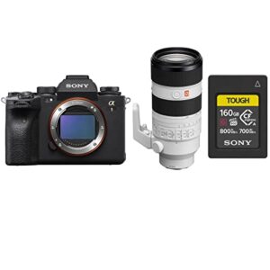 sony alpha 1 mirrorless digital camera with fe 70-200mm f/2.8 gm oss ii lens, bundle with 160gb cfexpress type a memory card