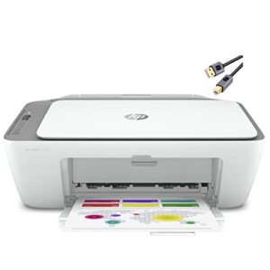 hp deskjet 27-55e series all-in-one color inkjet printer i print copy scan i mobile printing i wireless & usb connectivity i print up to 5.5 ppm i up to 4800 x 1200 dpi print resolution +printer cable