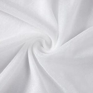 Mohoeey 20ft White Wedding Arch Draping Fabric,Sheer Backdrop Curtains Draps Decorations for Wedding Ceremony Party Ceiling Home Decoration