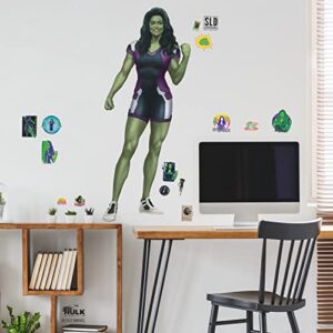 roommates rmk5258gm she hulk giant peel and stick wall decals, green, purple, blue, pink, yellow