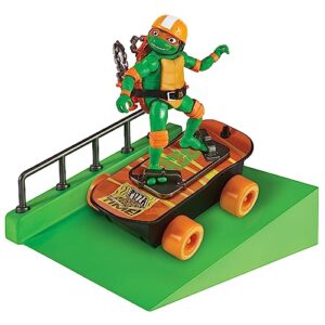 teenage mutant ninja turtles: mutant mayhem michelangelo on a skateboard with accessories by playmates toys - amazon exclusive
