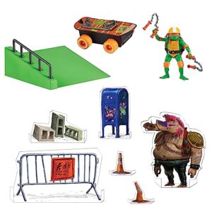 Teenage Mutant Ninja Turtles: Mutant Mayhem Michelangelo on a Skateboard with Accessories by Playmates Toys - Amazon Exclusive