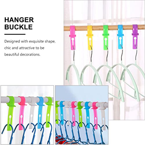 STOBAZA Color Wind Clothes for Slip Spacer Non- Fixing Hanger Pole Creative Ring Proof Outdoor Exquisite Skid-Proof Off Clothing Buckle Practical Accessories Pp Retaining Cloth-Drying