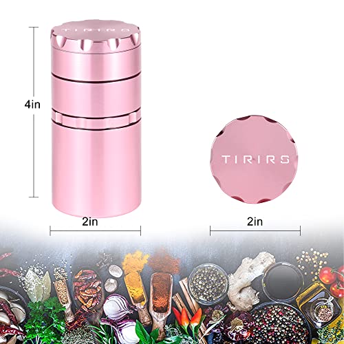 2 Inch Grinder with Large Capacity Storage Container (Pink)