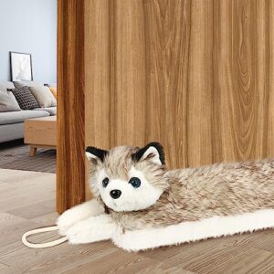 nabowan under door draft stopper 36 inch - adorable dog heavy duty under door draft blocker for door & window, animal draft stoppers for bottom of door