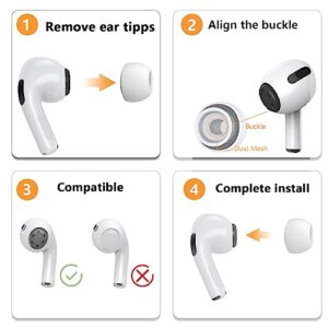 Polislime 6-Pair Replacement Ear Tips for AirPods Pro & AirPods Pro 2nd Generation with Noise Reduction Hole,No Silicone Eartips Pain,Anti Slip Soft Ear Tips Compatible Airpods Pro/Pro 2 (Sizes S/M/L)