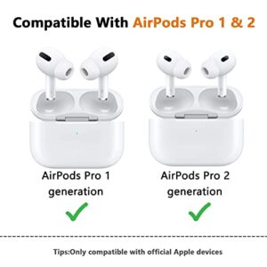 Polislime 6-Pair Replacement Ear Tips for AirPods Pro & AirPods Pro 2nd Generation with Noise Reduction Hole,No Silicone Eartips Pain,Anti Slip Soft Ear Tips Compatible Airpods Pro/Pro 2 (Sizes S/M/L)