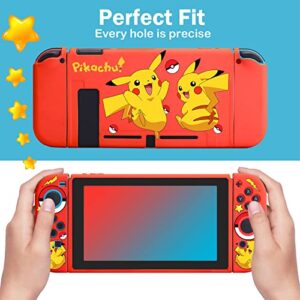 Xcitifun Designed for Nintendo Switch Case Switch Joy-Con TPU Cases for Girls Boys Kids Cute Kawaii Character Protective Shell Compatible with Nintendo Switch Controller Carrying Cover - Red Mouse