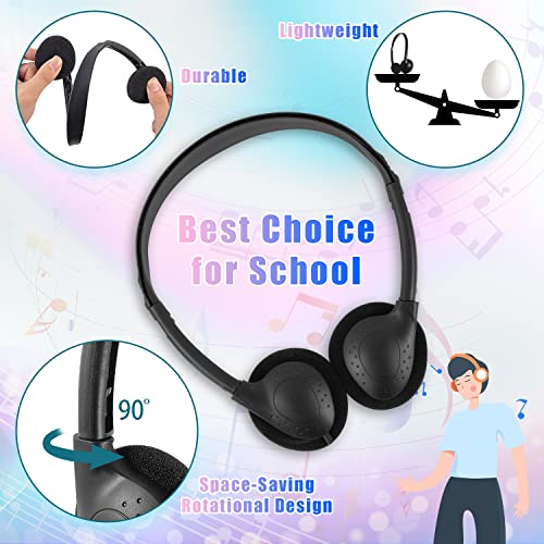 Hongzan Kids Headphones Bulk 10 Pack Multi Color for Classroom School, Wholesale Durable Earphones Class Set for Students Teens Children and Adult (10 Pack)