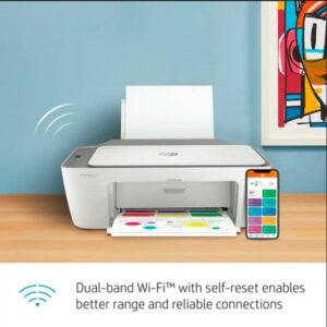 HP DeskJet 2723e All-in-One Wireless Color Inkjet Printer，Print Scan Copy - LCD Display, 4800 x 1200 dpi, 9 Months Free Instant Ink WiFi, Bluetooth, W/Silmarils Printer Cable Media Size