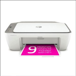 hp deskjet 2723e all-in-one wireless color inkjet printer，print scan copy - lcd display, 4800 x 1200 dpi, 9 months free instant ink wifi, bluetooth, w/silmarils printer cable media size