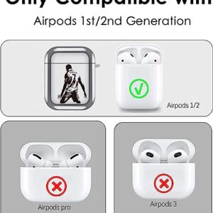 Grtcopan Cute AirPod 2nd 1st Case Cover with Keychain Pendant Silicone Soft Shell Soccer Athlete Theme Designed Compatible with AirPods 2/1 Case