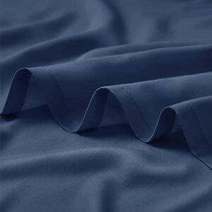 KKJIAF Bamboo Pillowcases Standard Size Set of 2, Cooling Pillowcase with Envelope Closure, Breathable, Soft Silky & Comfortable Pillow Case, 20 x 26 (Navy Blue)