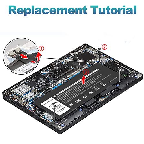 Fancy Buying K5XWW Laptop Battery for Dell Latitude 7389 7390 2-in-1 Latitude 12 5000 5289 2-in-1, fits E5289 L3180 Series P29S001 P29S002 451-BBZC 725KY 71TG4 N18GG 6CYH6 J0PGR CFX97