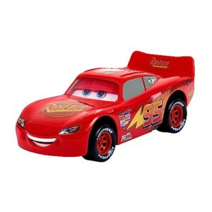mattel disney and pixar cars moving moments toy car with moving eyes & mouth, lightning mcqueen race car, 7 inches long (amazon exclusive)