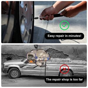 SAVITA 70pcs Tire Repair Rubber Nail, Auto Motorcycle Vacuum Tire Repair Nail Car Tire Repair Nails with a Screwdriver for Car Truck Tractor Tire Puncture Repair (0.21x0.48in; 0.27x0.59in)