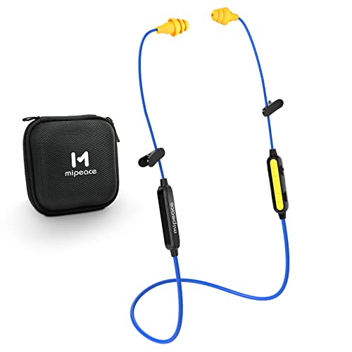 MIPEACE Bluetooth Work Earplugs Headphone, Wireless in-Ear Noise Isolating Earbuds,29dB Noise Reduction Headphone with Mic and Control,19+ Hours Battery for Lawn Mowing Industrial Construction(Black)