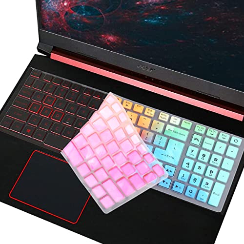 Keyboard Cover for Acer Nitro 5 & Predator Helios 300 Gaming, Nitro 5 AN515-58/57/56/55/54/45/44/43 AN517-54/53/52/51, Predator Helios 300 PH315-55/54/53/52 PH317-53/54, Nitro 7 AN715-51/52-Colorful