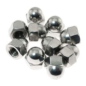 taodan 10pcs 1/4-20 stainless steel hex acorn cap nut decorative round head cover dome nuts