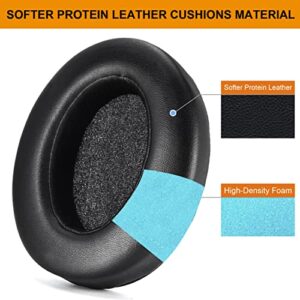 WH XB910N Earpads Cushions Replacement Compatible with Sony WH-XB910 XB910N Extra Bass Noise Cancelling Headphones,(NO fit WH-H910N Model) Ear Pads with Softer Protein Leather (Black)
