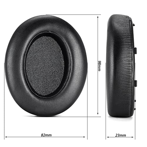 WH XB910N Earpads Cushions Replacement Compatible with Sony WH-XB910 XB910N Extra Bass Noise Cancelling Headphones,(NO fit WH-H910N Model) Ear Pads with Softer Protein Leather (Black)