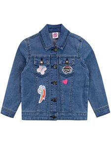 my little pony girls jean jacket twilight sparkle and pinkie pie outerwear for kids blue 6