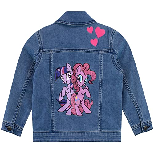 My Little Pony Girls Jean Jacket Twilight Sparkle and Pinkie Pie Outerwear For Kids Blue 6