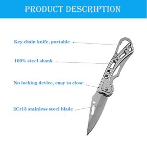 FEIZII Multi Functional Small Folding Knife Mini Pocket Knife 2 Inch Fine Blade Stainless Steel, Universal for Men and Women (12PACK)