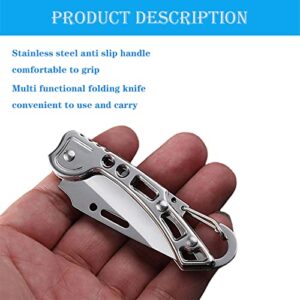 FEIZII Multi Functional Small Folding Knife Mini Pocket Knife 2 Inch Fine Blade Stainless Steel, Universal for Men and Women (12PACK)