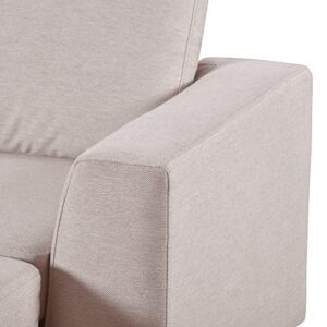 Voohek Sectional Sofa Upholstered Lounge Couch, for Living Room, Apartment, Beige