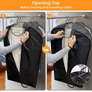 MISSLO 1 Pack 43" Garment Bag + 1 Pack 2 Clothing Rack