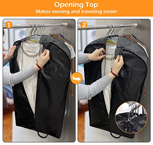 MISSLO 1 Pack 43" Garment Bag + 1 Pack 2 Clothing Rack