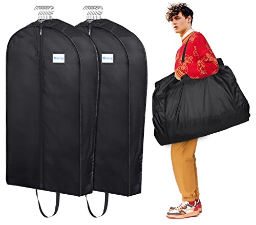 MISSLO 1 Pack 43" Garment Bag + 1 Pack 2 Clothing Rack