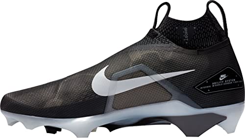 Nike Alpha Menace Elite 3"Black/White/Iron Grey Mens Football Cleat. SZ 11