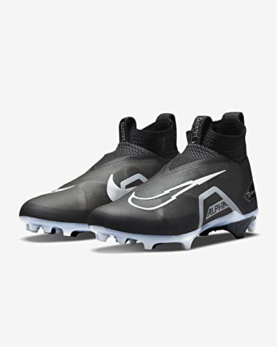 Nike Alpha Menace Elite 3"Black/White/Iron Grey Mens Football Cleat. SZ 11