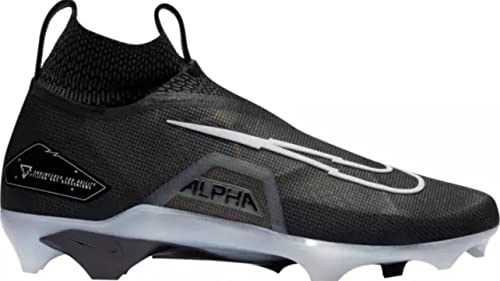 Nike Alpha Menace Elite 3"Black/White/Iron Grey Mens Football Cleat. SZ 11