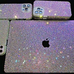 Teazgopx Bling Rhinestone MacBook Pro 15 Inch Case 2019 2018 2017 2016 Release (Model:A1990 A1707),3D Glitter Sparkle Diamond Case Fashion Luxury Shiny Crystal Hard Shell for Women Girls