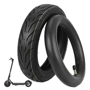 10x2.125 tire with inner tube 10 inch for segway ninebot f20 f25 f30 f40 f series heavy duty replacement wheels parts inner tube tire for electric scooter accessories (black)