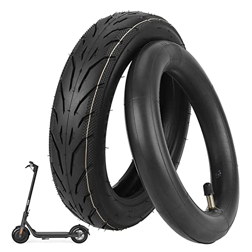 10x2.125 Tire with Inner Tube 10 inch for Segway Ninebot F20 F25 F30 F40 F Series Heavy Duty Replacement Wheels Parts Inner Tube Tire for Electric Scooter Accessories (Black)