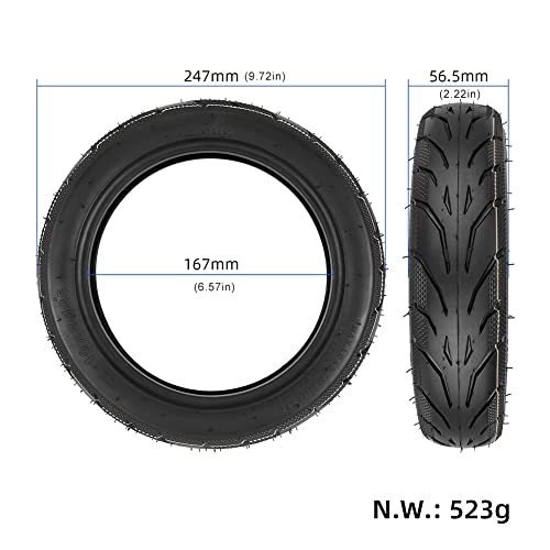 10x2.125 Tire with Inner Tube 10 inch for Segway Ninebot F20 F25 F30 F40 F Series Heavy Duty Replacement Wheels Parts Inner Tube Tire for Electric Scooter Accessories (Black)