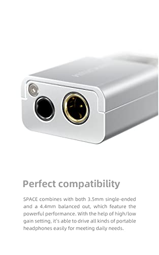 Fanmusic TANCHJIM Space Portable DAC Headphone Amplifier Support DSD256 32Bit/768kHz 3.5mm/4.4mm Output USB Type C Input DAC Amp